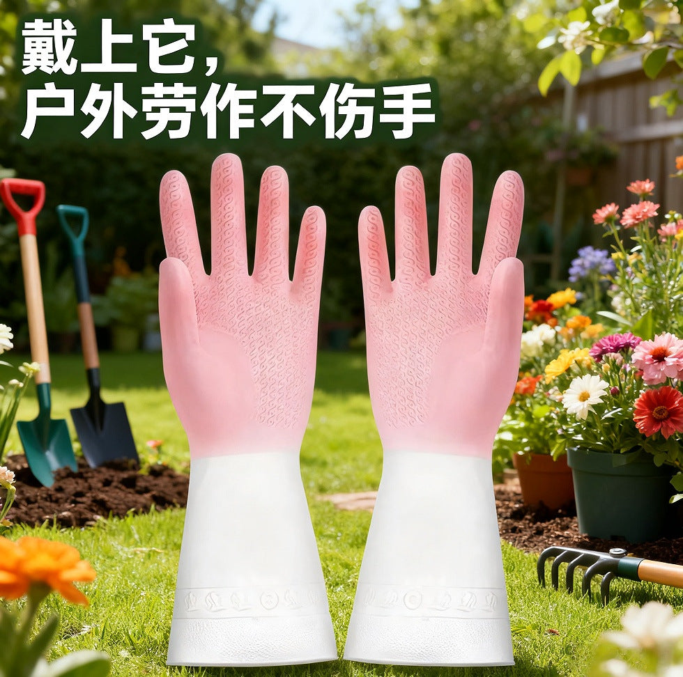 Dishwashing Gloves, Durable, Waterproof, Rubber Latex, Kitchen Dishwashing, Laundry, Housework, Cleaning, Can Be Shipped Wholesale