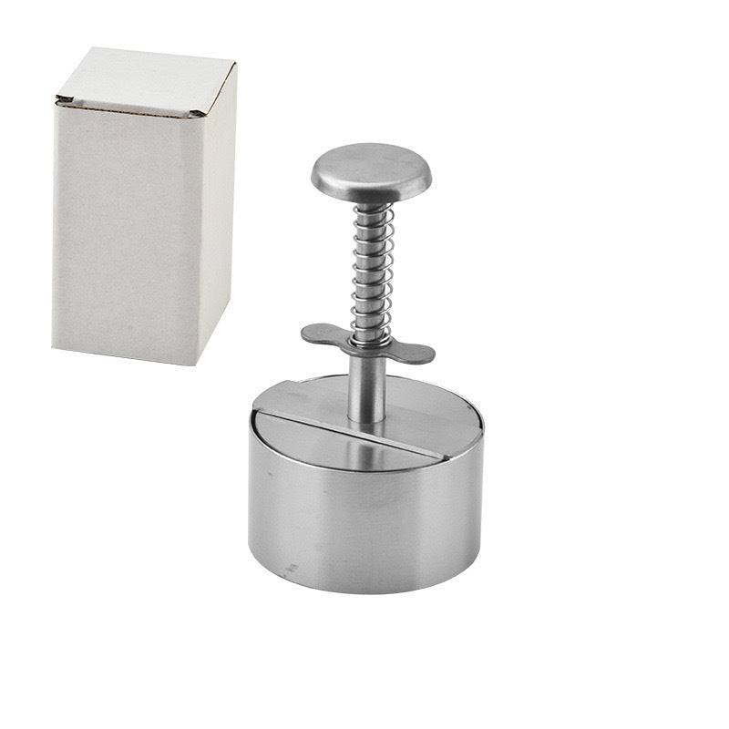 Amazon Hamburger Meat Press Push-Type Round 304 Stainless Steel Manual Meat Press Mold Household Kitchen Tools