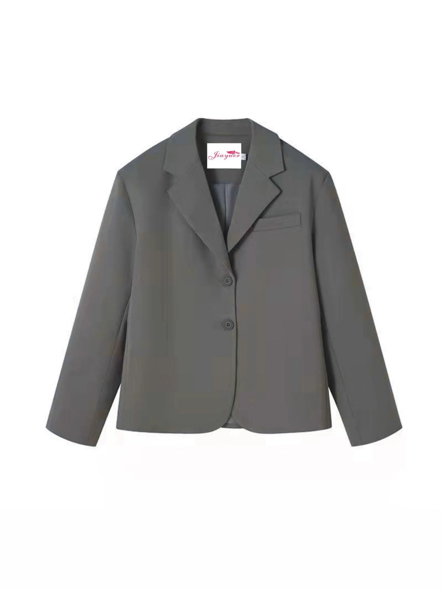 [15,400 People Collection] Small Suit Jacket Women Korean Loose 2025 Spring and Autumn British Style Gray Small Suit
