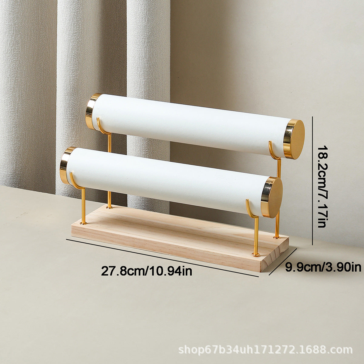 Solid Wood Jewelry Display Stand, Multi-Purpose Bracelet and Watch Storage, Removable Jewelry Props Display, Shooting Exhibition