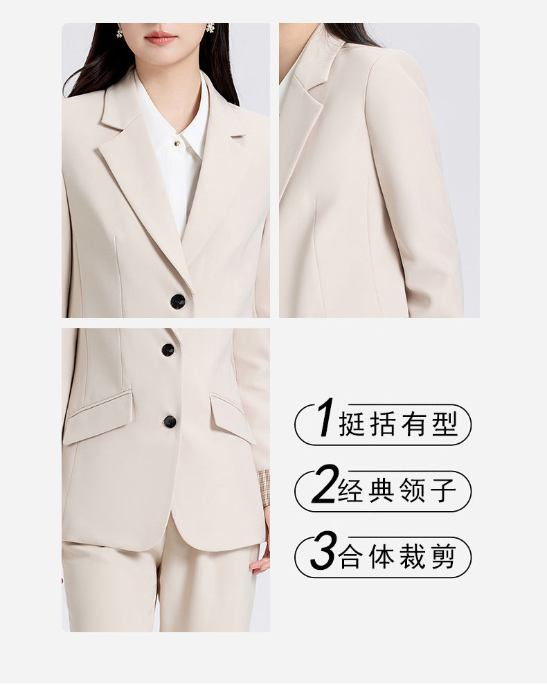 Cross-Border Professional Women's Suit Set, High-End Elegant Business Attire, Sophisticated Look for College Students' Interviews, Formal Suit Jacket