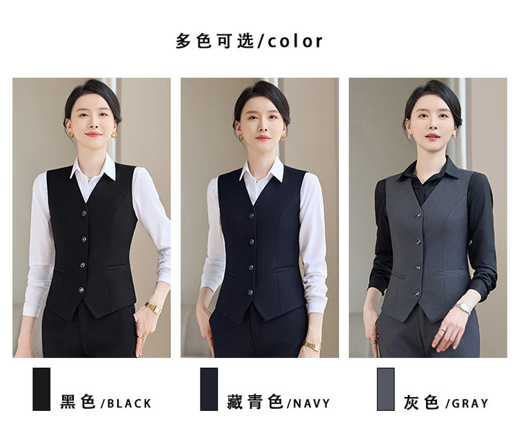 Professional Vest Suit Female Hotel Sales Office Waiter Formal Suit Vest Vest Property Teacher Work Clothes