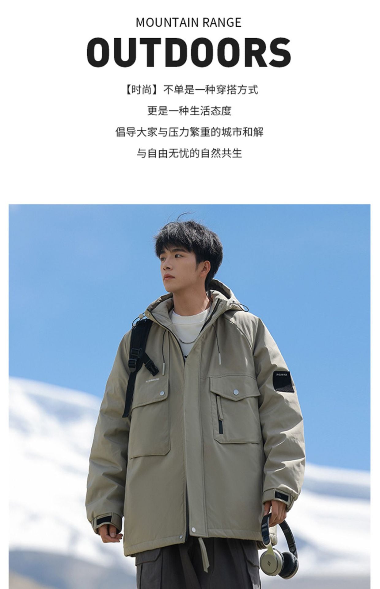 Woodpecker Assault down Cotton Jacket Men's Winter Thickeneded Warm Work Jacket Cotton Jacket New Hooded Winter Jacket