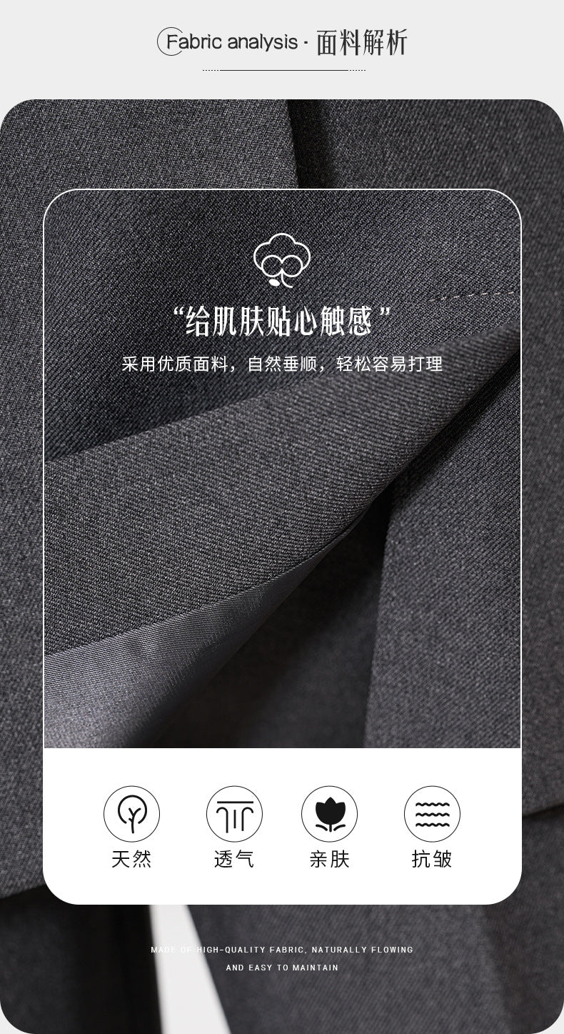 Cross-Border Fashion Simple Double-Breasted Suit Set for Women, New Design with High-End Elegance and Goddess-Like Style, Long-Sleeve Blazer