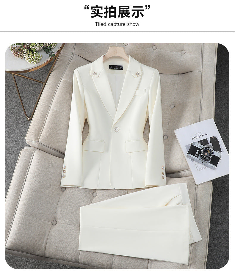Cross-Border Women's Suit Set, New Autumn Style for College Students, Interview Formal Wear, Elegant Goddess Style Casual Blazer