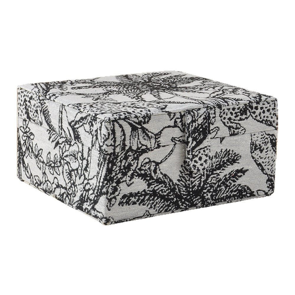 Double-Layer Portable Jewelry Box Jacquard French Retro Jewelry Box Necklace Watch Birthday Gift Jewelry Storage Box