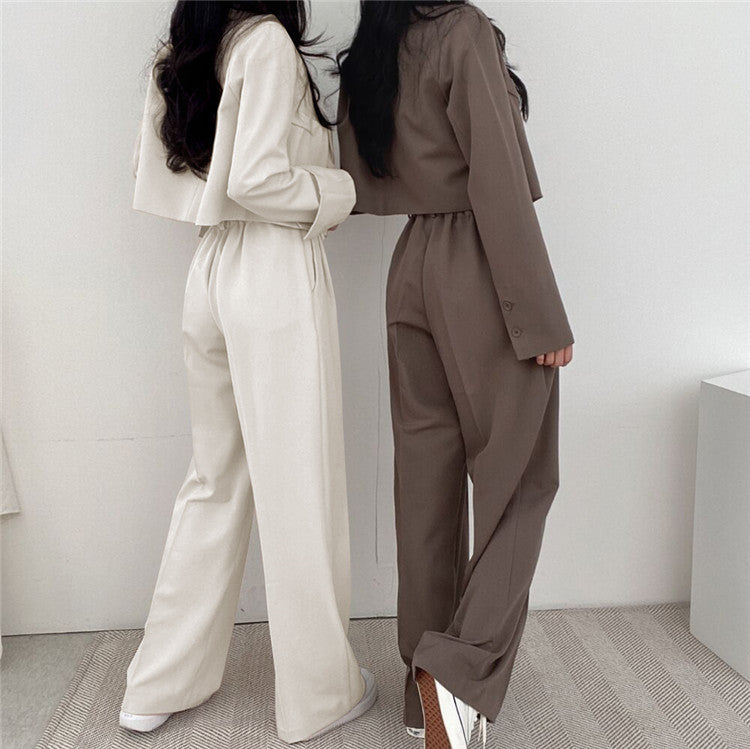 Autumn 2022 New khaki Small Suit Jacket Women's High Sense Small Temperament Commuter Suit suit