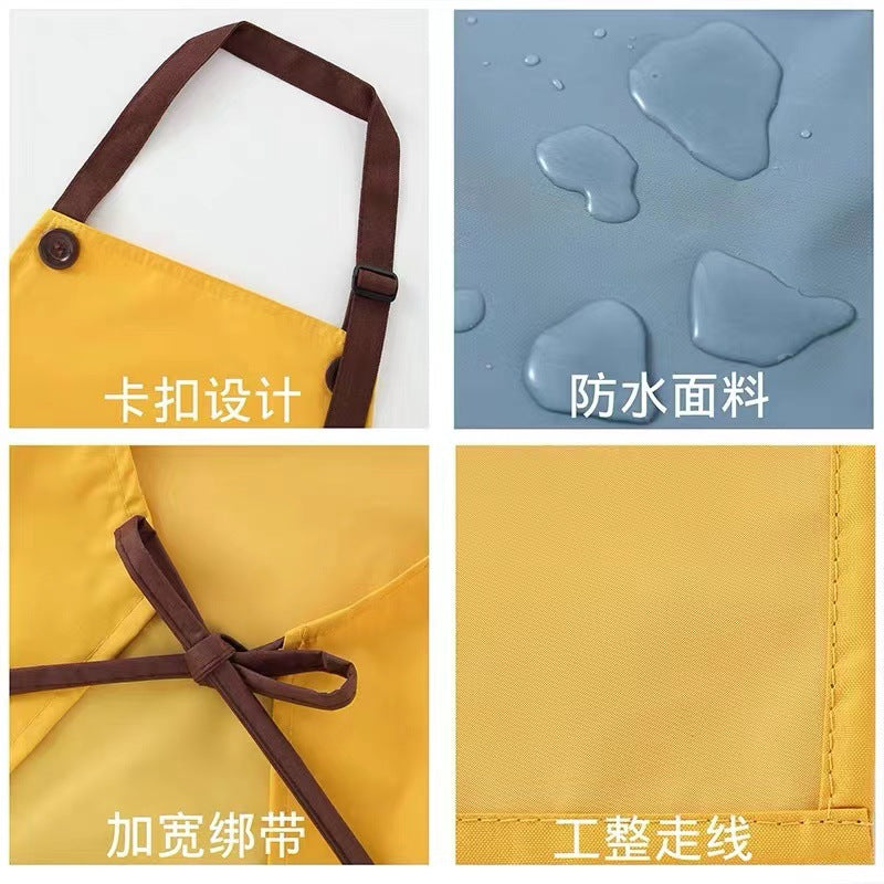 Children's apron painting waterproof antifouling studio cartoon apron big children's kindergarten apron overalls custom logo