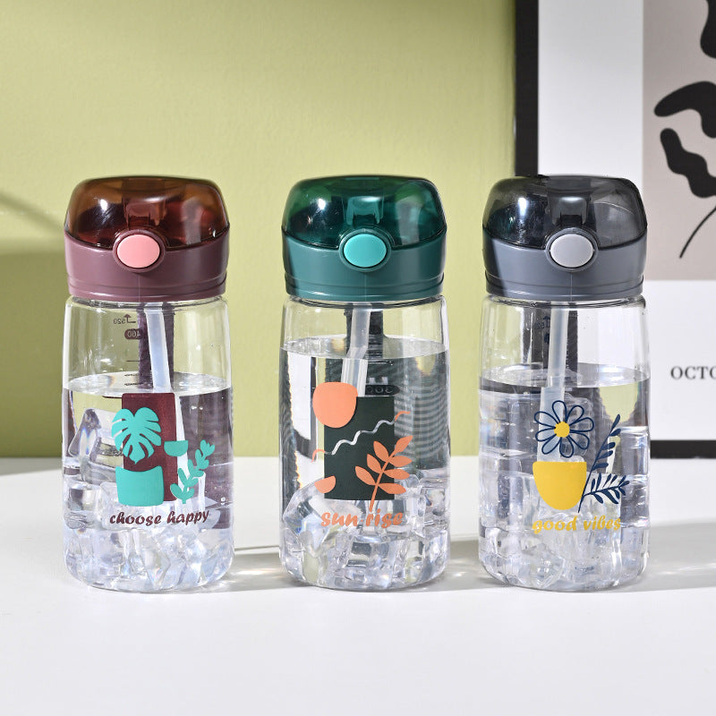 Tea Cup Summer Large Capacity High-Value Male and Female Student Cup with Straw Water Cup High Temperature Resistant Sports Pot