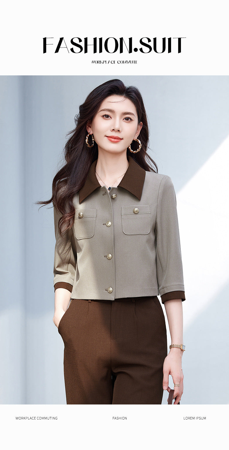 Blazer Women's Spring and Summer 2025 New Elegant Goddess Style Workplace Work Clothing Fashion Professional Suit Suit