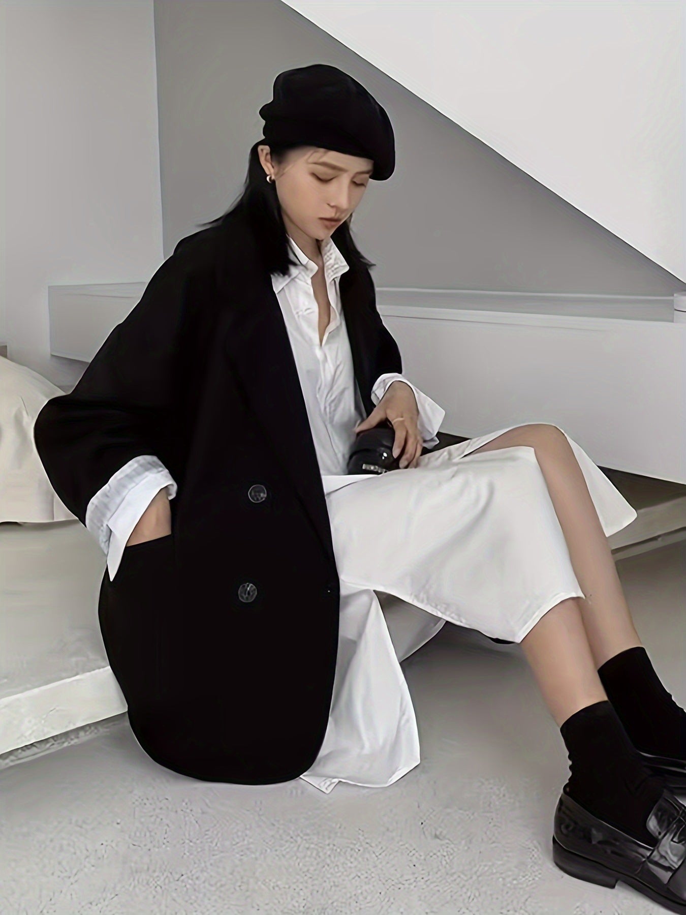 Lazy Style Suit Jacket for Women 2025 Spring and Autum New Street Celebrity Simple Loose Brown Small Suit