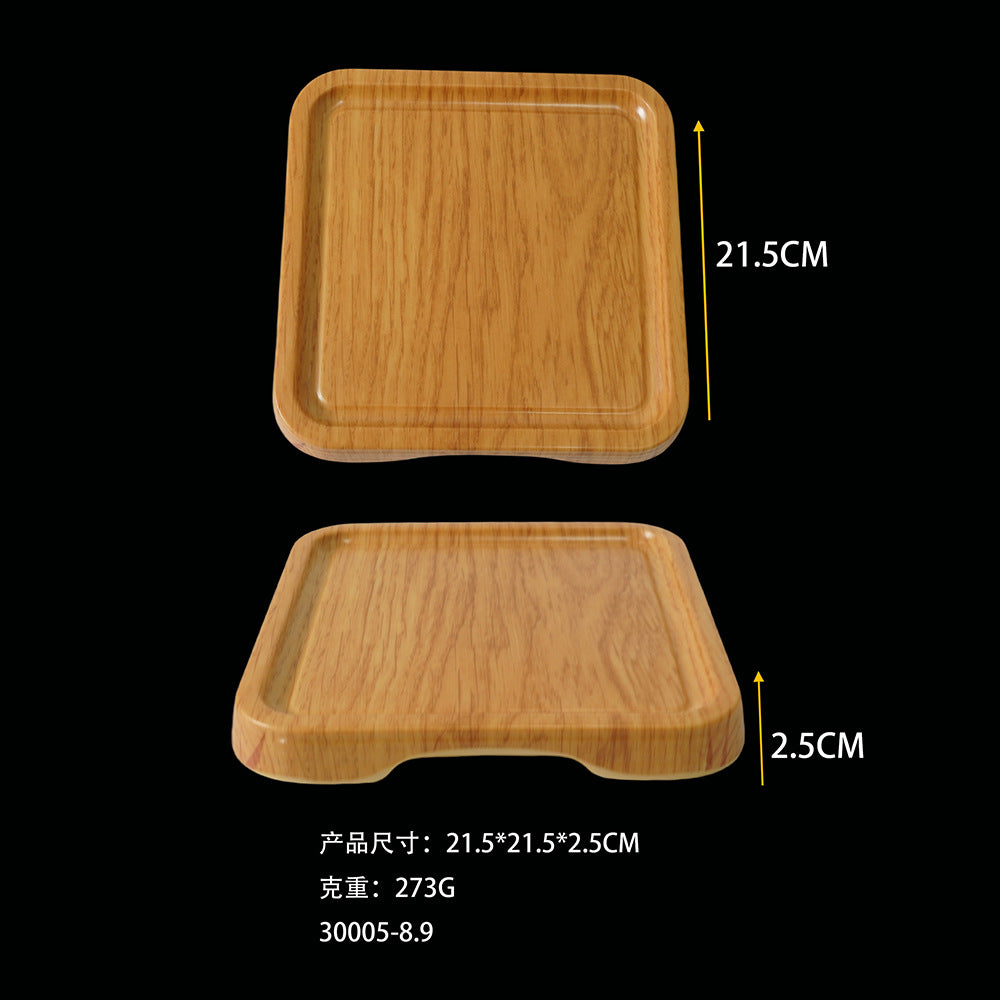Melamine Square Hot Pot Tableware Tray Wholesale Catering Buffet Barbecue Platter Square Beef Tray High Aesthetic Value