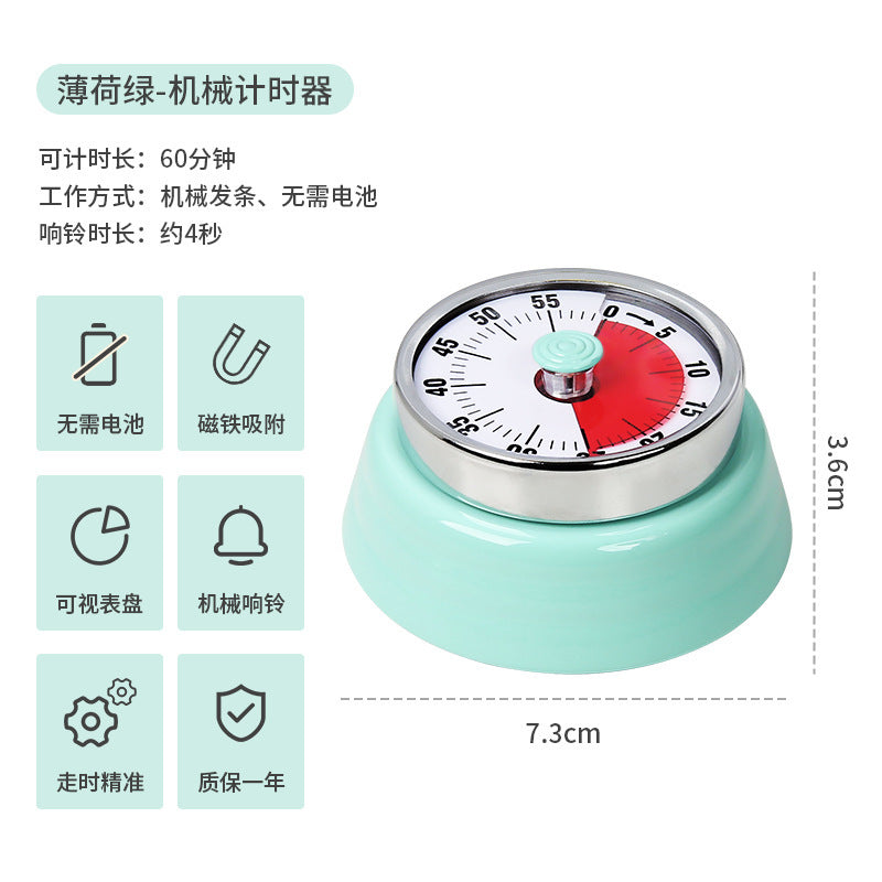 Export mechanical timer kitchen cooking timing reminder visual time management alarm clock countdown magnetic attraction
