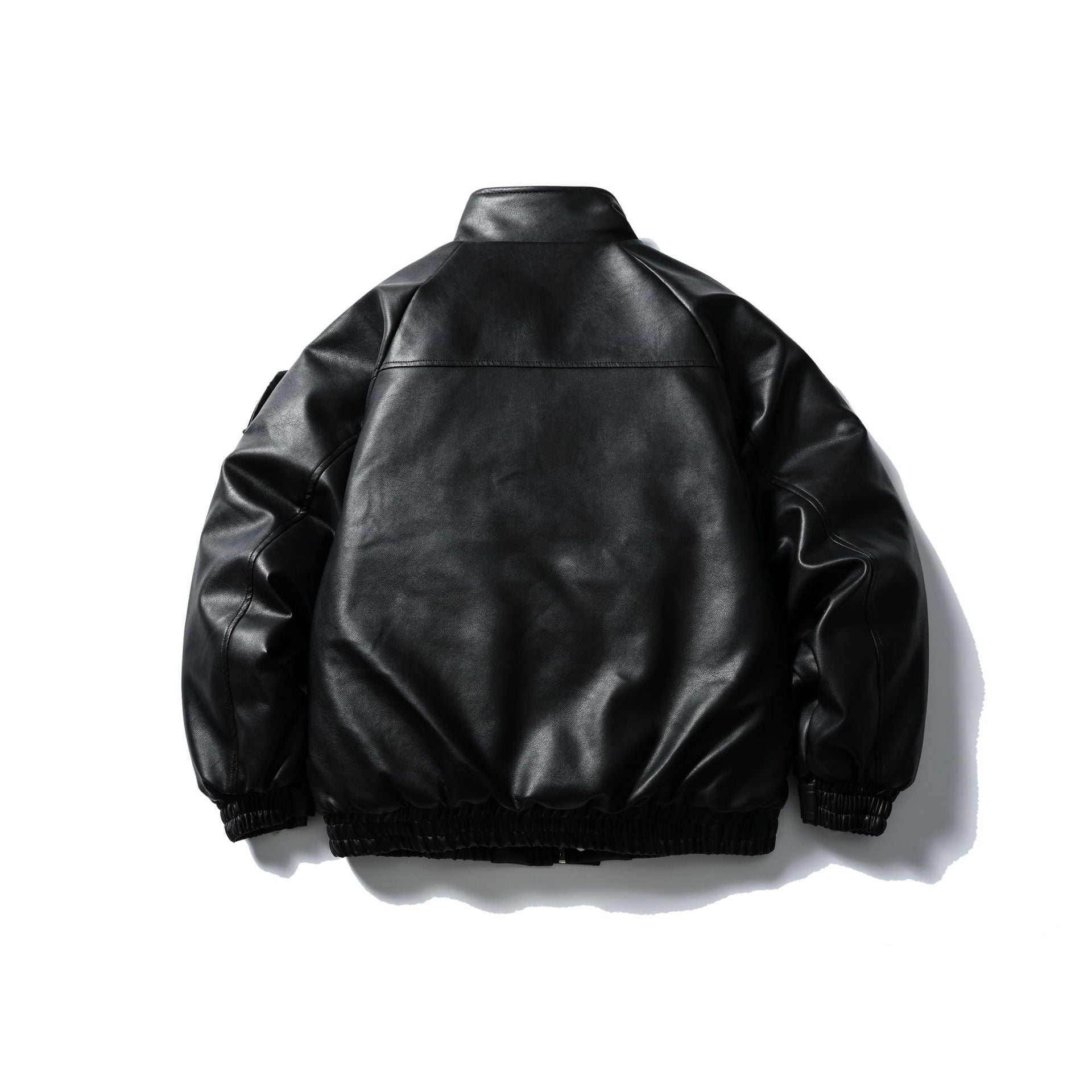 Mr. Song's Cross-Border Trendy American Retro Pu Leather Motorcycle Jacket for Men and Women, Thick Cotton Coat with Large Pockets