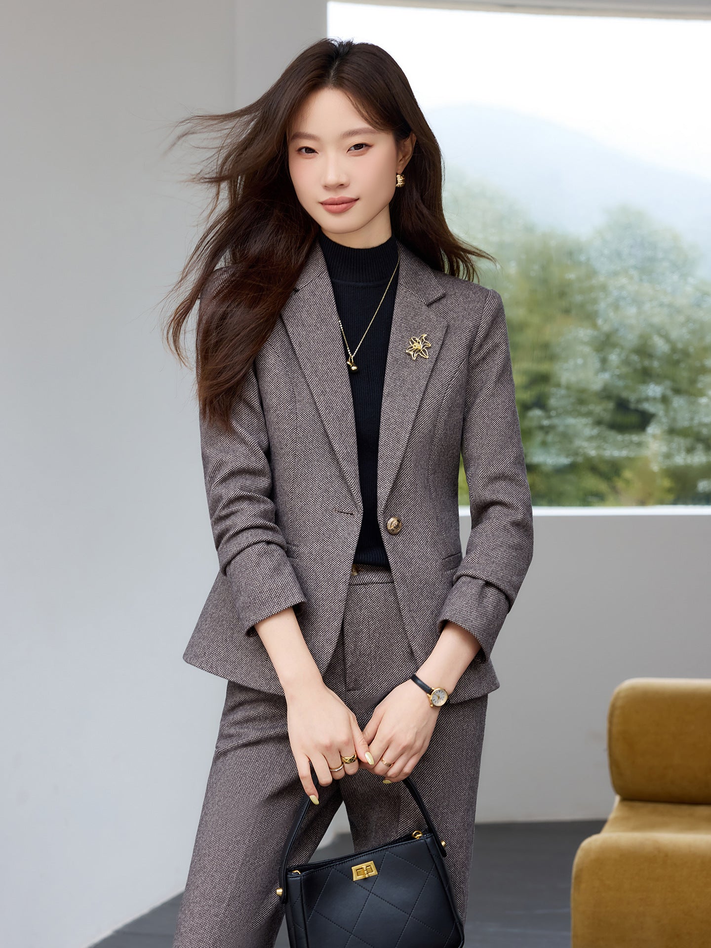 Cross-Border High-End Women's Suit Set, New Autumn Style, Professional Formal Wear, High-End, Elegant, Fashionable Workplace Suit Jacket