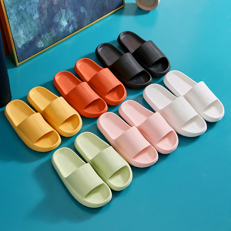 Stomp Feeling Thick Bottom Home Slippers Home Couple New Men's 2023 Indoor Bathroom Easy-Dry Sandals and Slippers for Women