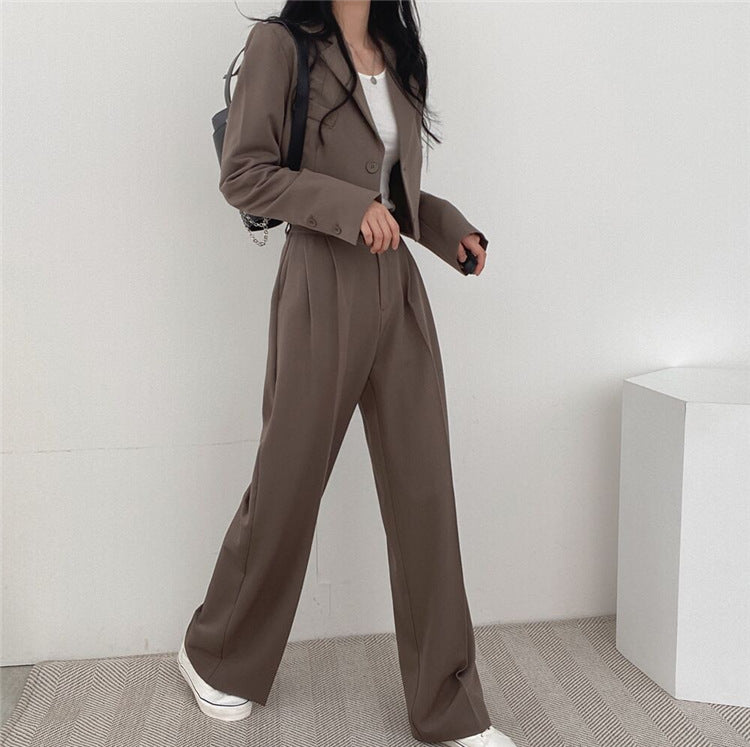 Autumn 2022 New khaki Small Suit Jacket Women's High Sense Small Temperament Commuter Suit suit