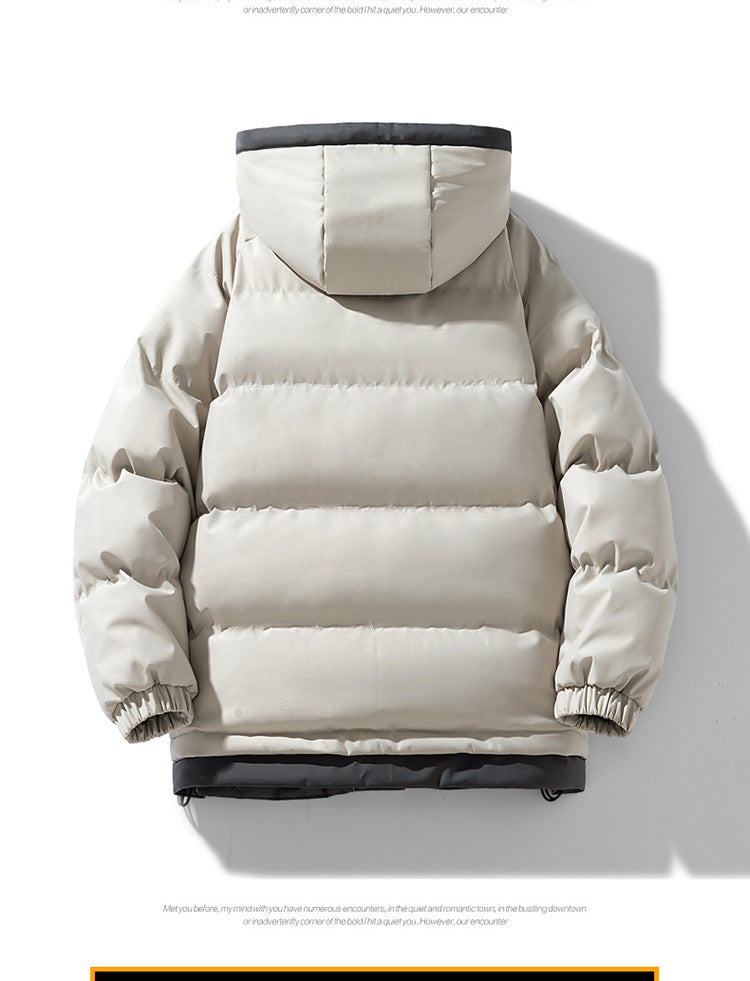 Winter Cotton-padded Clothes Men's Handsome Hooded Trendy Brand Bread Suit Clip Cotton-padded Jacket Men's Cross-border Thickened Cotton-padded Jacket Japanese Men's Clothing