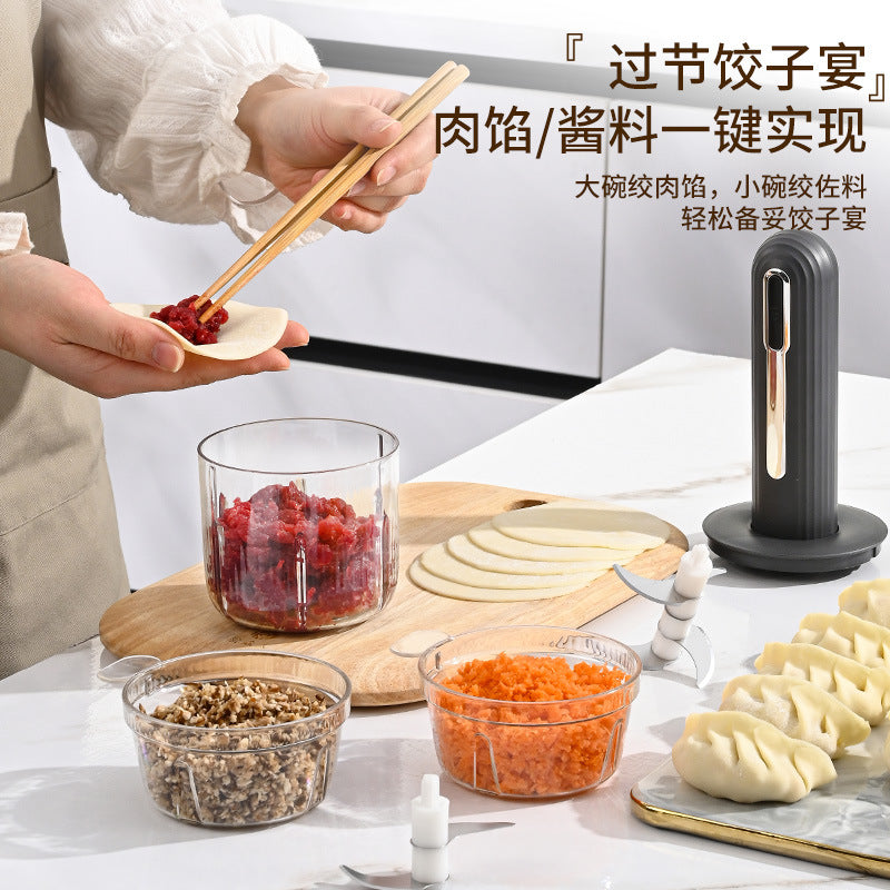 Wireless Electric Food Processor for Home Use, Small Garlic Masher, Vegetable Mincer, Garlic Paste Blender, Baby Food Processor, Garlic Paste Tool