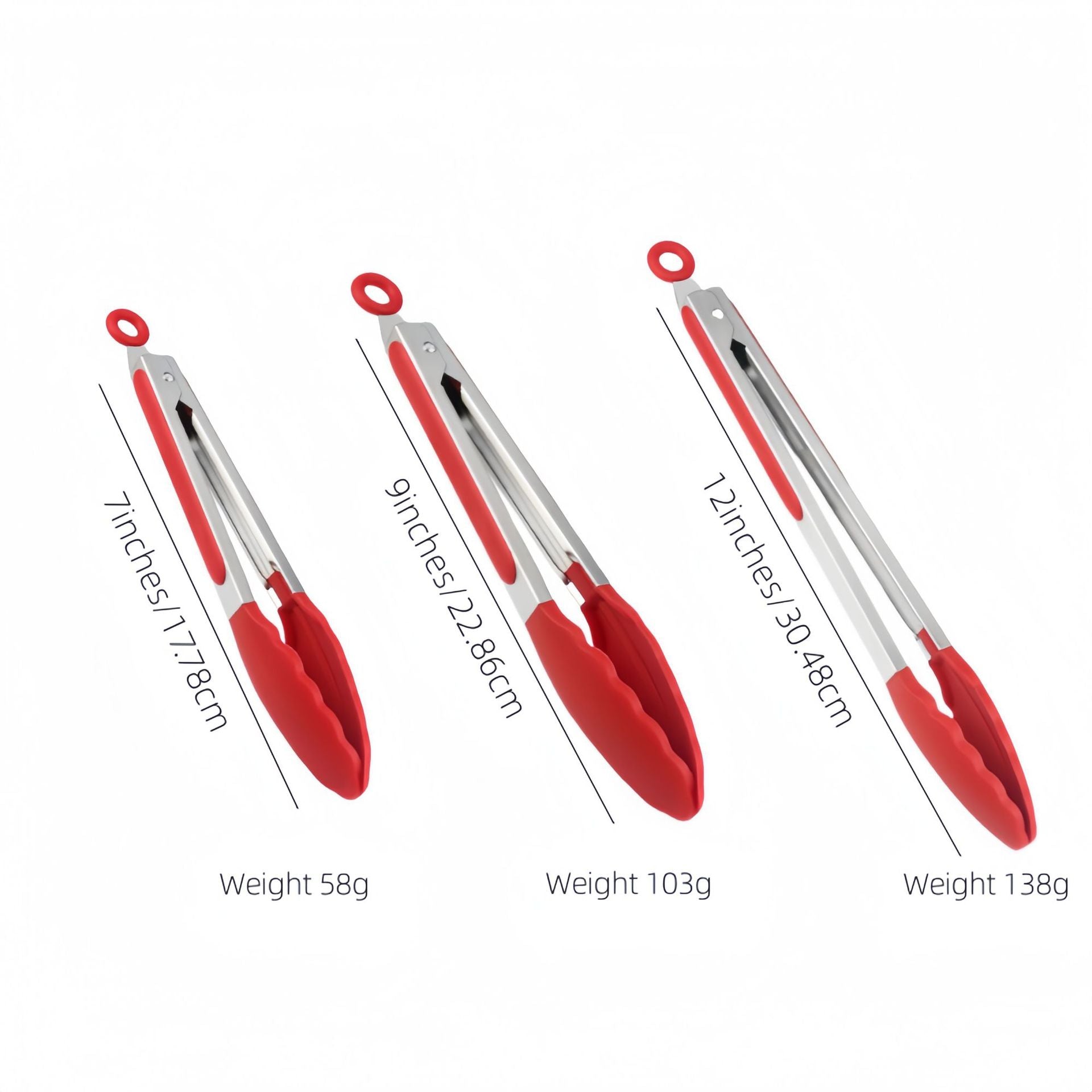Silicone Clips for Kitchen Non-Stick Pans, Anti-Scalding and High Temperature Resistance, Household Barbecue and Steak Special Set, Stainless Steel Food Clips