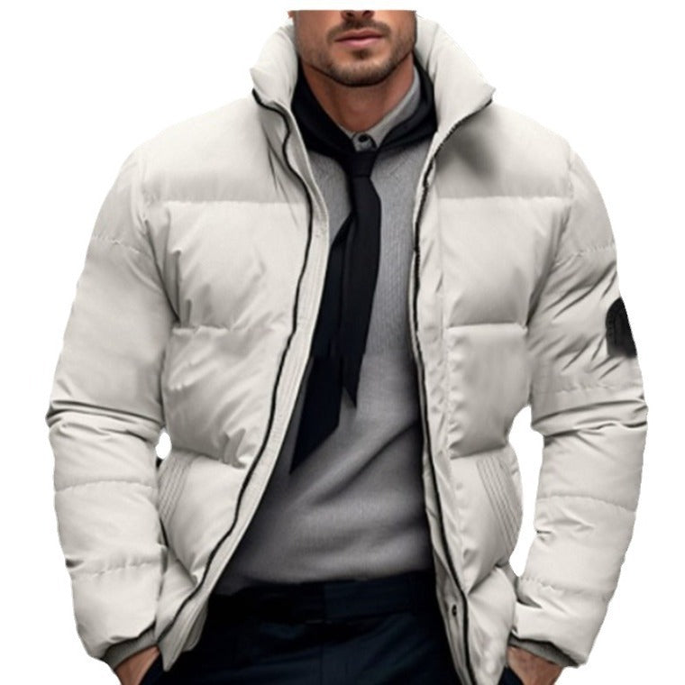 Cross-border Autumn and Winter Foreign Trade Men's Thickened Cotton-padded Clothes Men's European Size Labeling Cotton-padded Jacket Bread Clothes Casual plus size Cotton-padded Jacket Coat