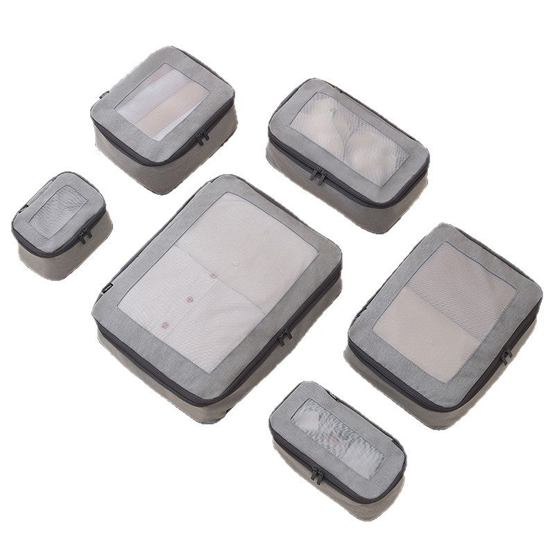 New Cross-Border Travel Storage Six-Piece Suitcase Clothing Storage Bag Business Trip Toiletries Storage Bag