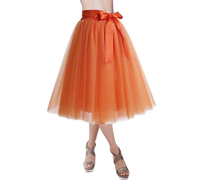 European and American High Waist Mesh skirt tulle skirt Adult Amazon Cross Border tutu skirt Women