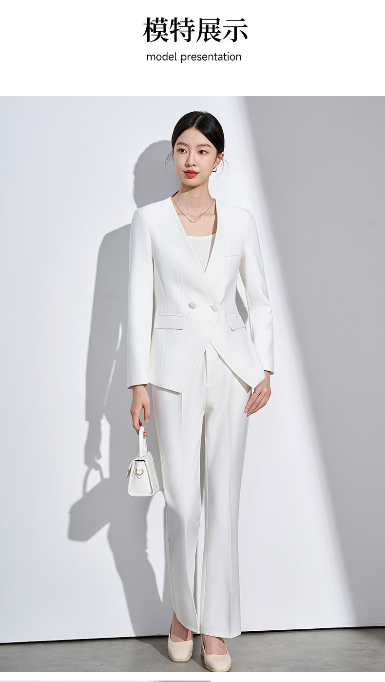 Cross-Border Suit Jacket for Formal Occasions, Fashionable Goddess Style, Versatile, High-End, Elegant, Interview Office Suit Set
