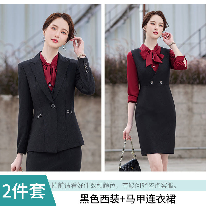 Amazon European and American Cross-Border Popular Commuter Foreign Trade Women's Blazer Professional Pants Dress Two-Piece Suit