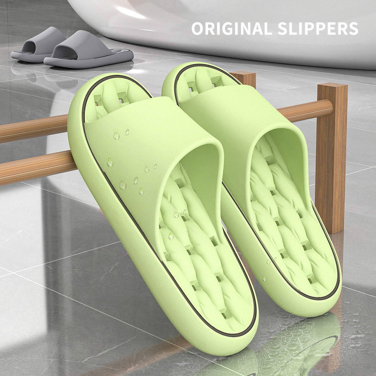Bathroom Leakage Slippers Women's Summer Indoor Home Bathroom Bath Non-Slip Quick-Drying plus size Shit Eva Sandals