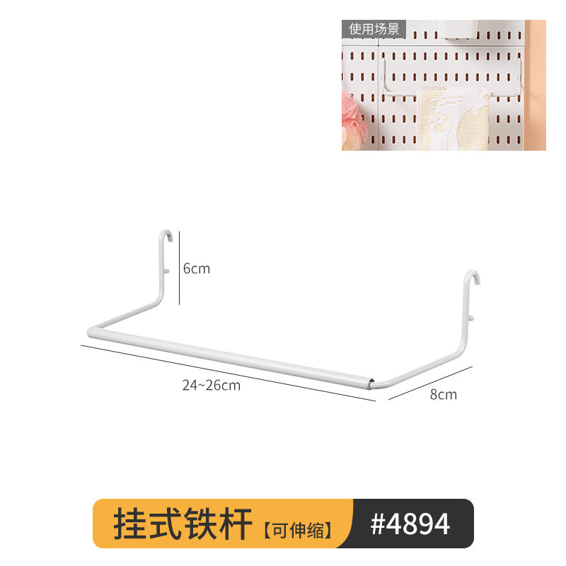 Extra-Large Perforated Board Self-Adhesive No-Drill Storage Rack Kitchen Wall Nail-Free Hanging Board Bathroom Wall Storage Organizer