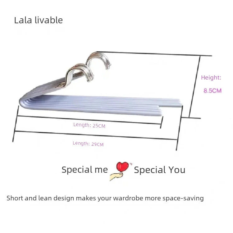 10 Pack Lala livable streamlined new design 25cm 29CMZ-shaped pants rack pants hanging storage