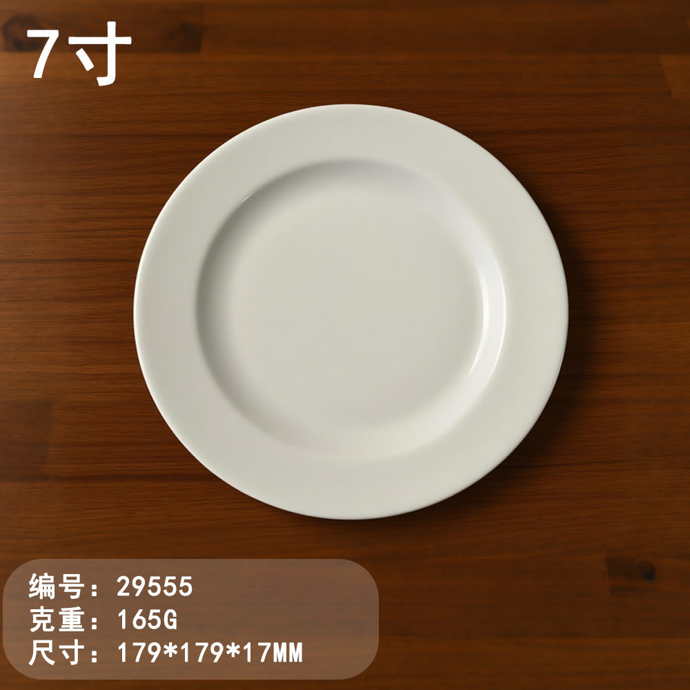 Round Melamine Plate, Imitation Porcelain, Commercial Dining Plate, Buffet Plate, Barbecue Plate, Commercial Plate, Stir-Fry Plate, Round Dish