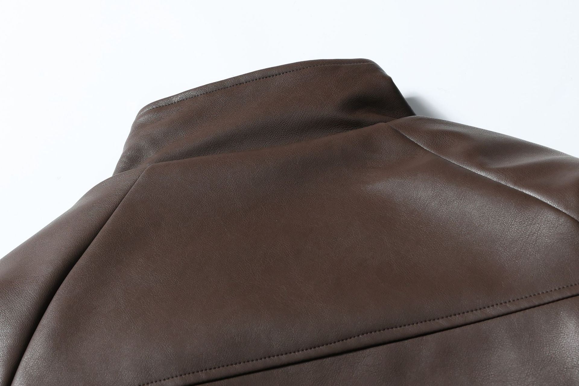 Mr. Song's Cross-Border Trendy American Retro Pu Leather Motorcycle Jacket for Men and Women, Thick Cotton Coat with Large Pockets