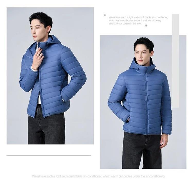 2024 New Style Lightweight Cotton Western Style Clothing Men's Short Lightweight Anti-Season Light Warm Jacket Fashionable Stitching