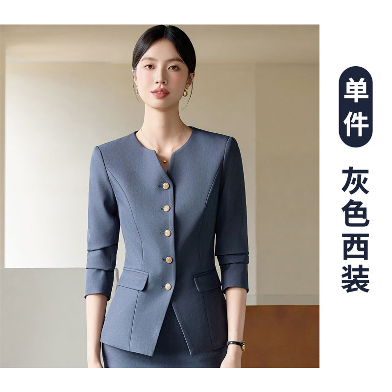 Suit Suit for Women Spring & Fall New Fashion Elegant Goddess Style Professional Wear Formal Wear Beauty Salon Jewelry Store Work Clothes