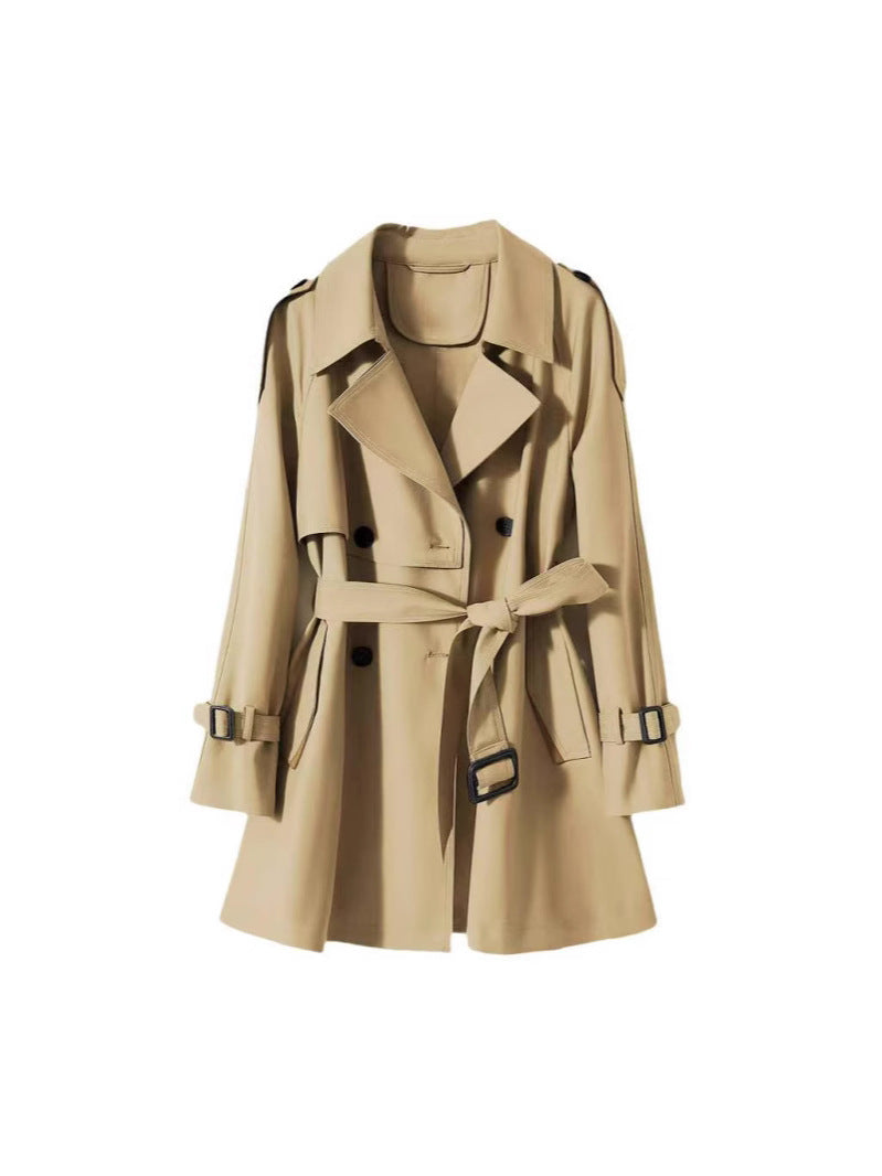 Orange Short Trench Coat for Women, Elegant and Casual Style, 2024 Spring New Model, Three-Dimensional Silhouette, Light Luxury Style Blazer