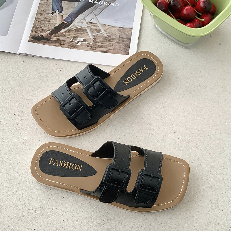 Slippers Women's Summer 2025 Cross-border New Style Slippers Fashion Outfit Flat Slippers Slippers Wholesale Slippers