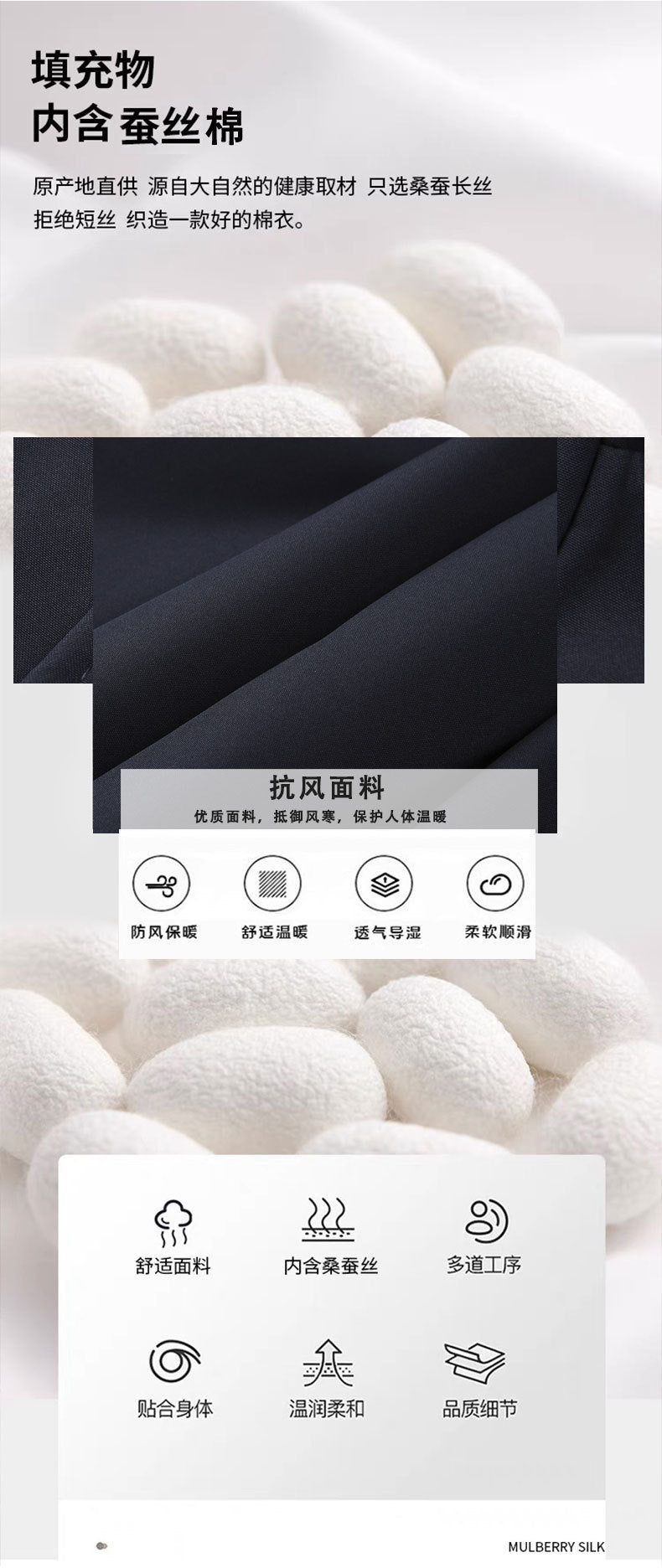 2024 winter new silk cotton-padded jacket casual men's business middle-aged cotton-padded hooded thick warm coat wholesale