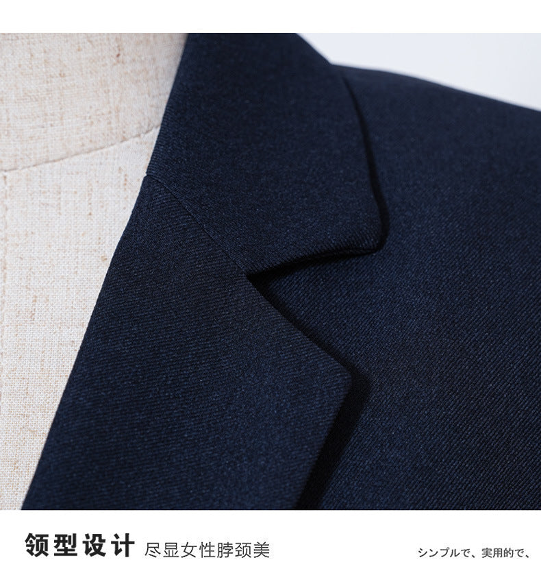 Navy Blue Suit Jacket for Women Spring & Fall 2025 New Casual Korean Style High-End Small Workplace Suit Suit