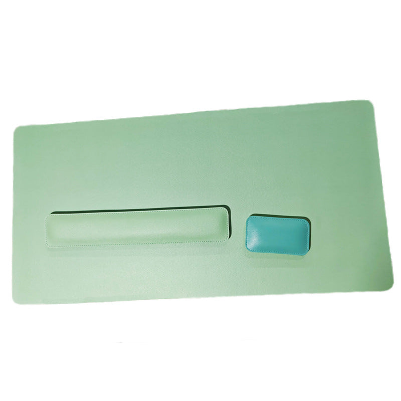 Source factory simple leather mouse pad oversized wrist keyboard hand rest solid color computer office wrist pad wholesale