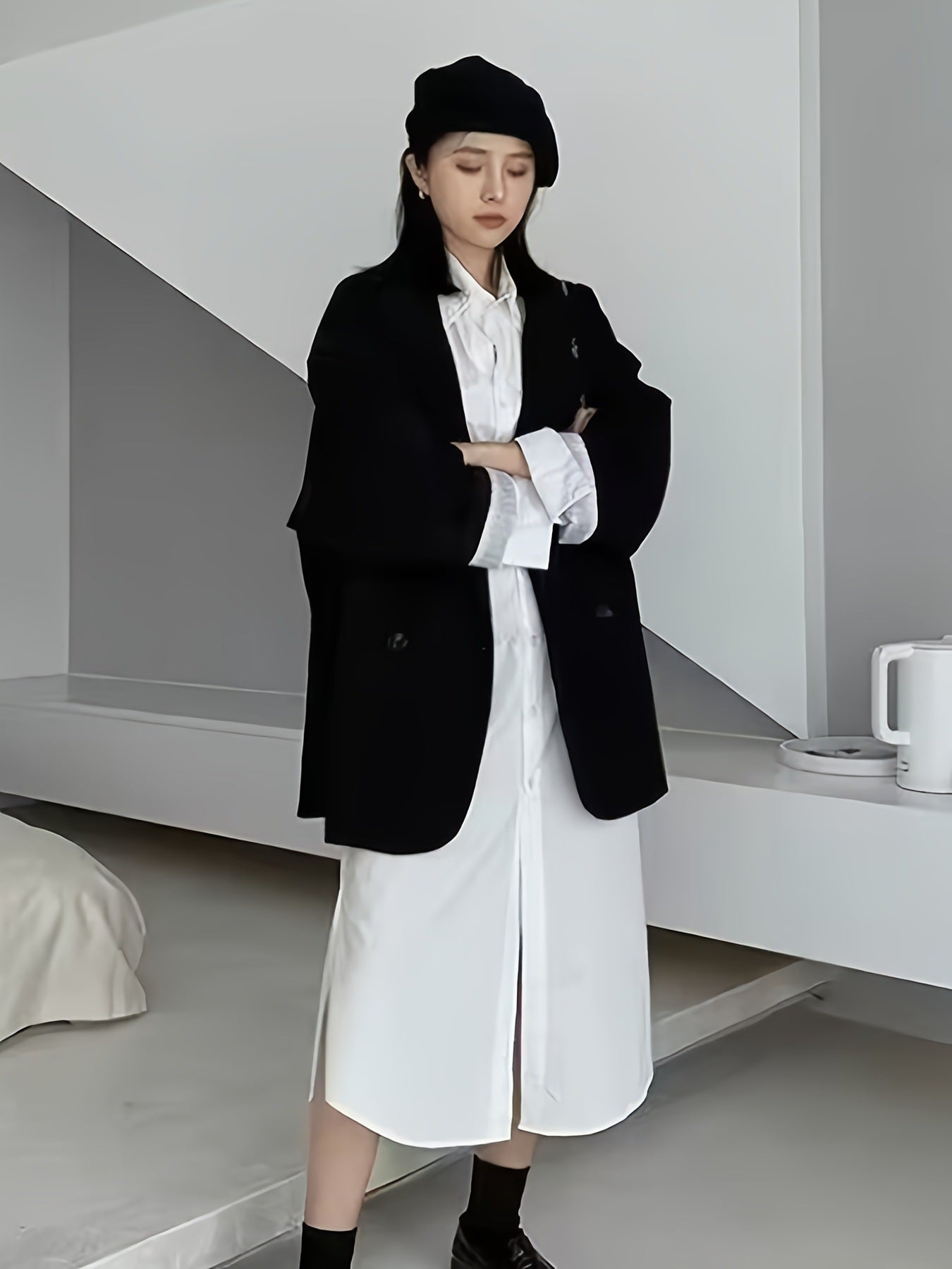 Lazy Style Suit Jacket for Women 2025 Spring and Autum New Street Celebrity Simple Loose Brown Small Suit