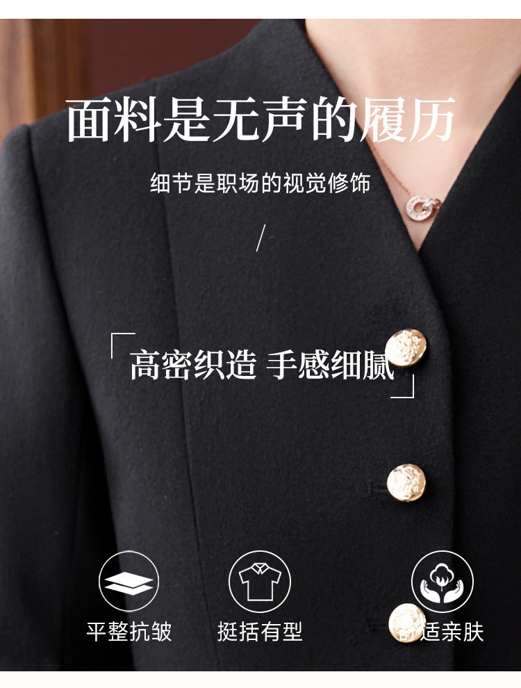 High-End Professional Suit for Women, Autumn Outfit, Stylish and Capable Workwear for Sales Department and Beauty Salon