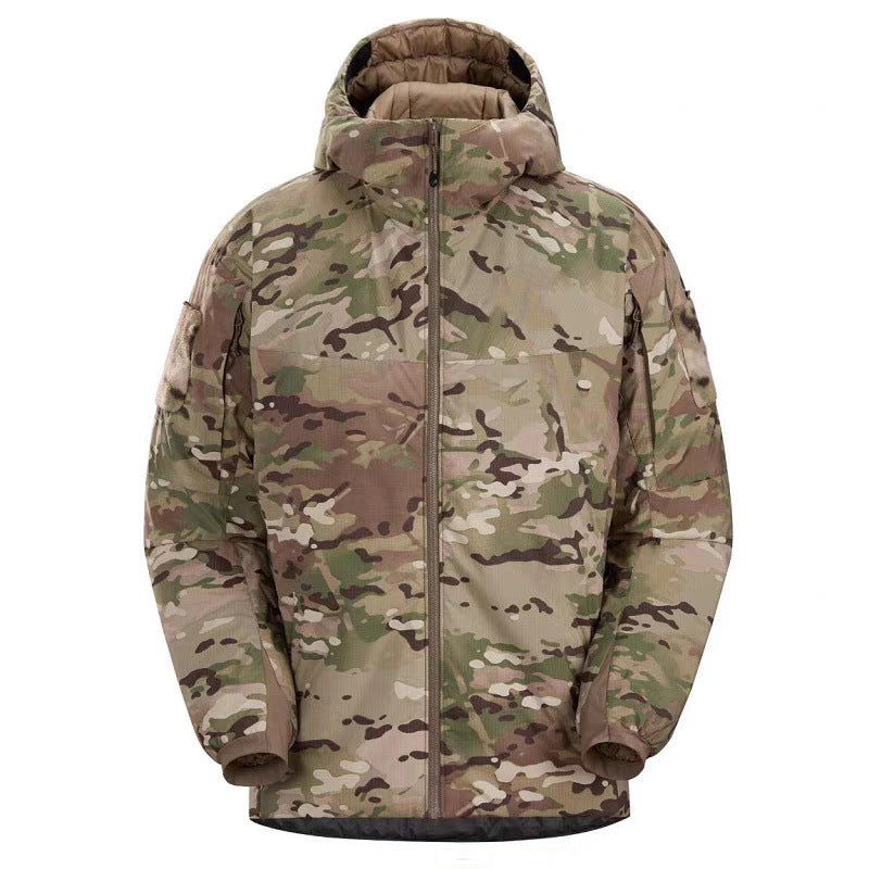 Men's Thickened Tactical Camouflage Jacket with Hidden Astro Boy Design for Winter