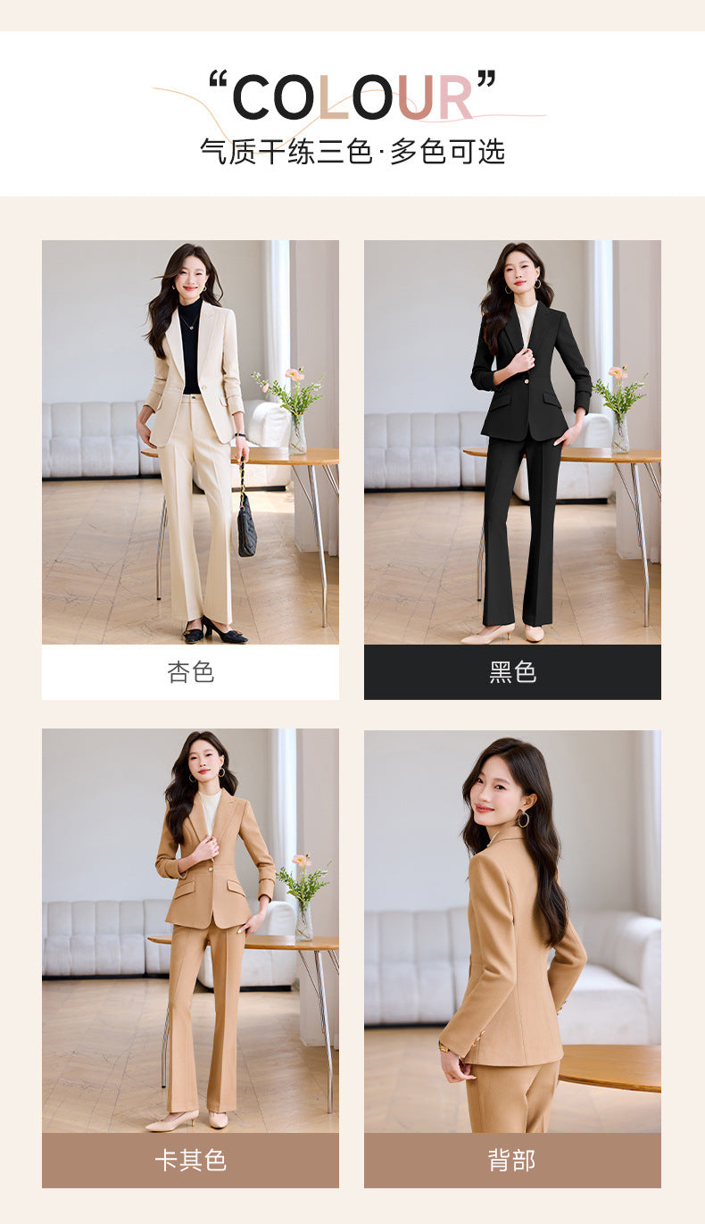 Cross-Border High-End Women's Suit Set, New Style Women's Casual Professional Fashion Elegant Slim-Fit Formal Workwear
