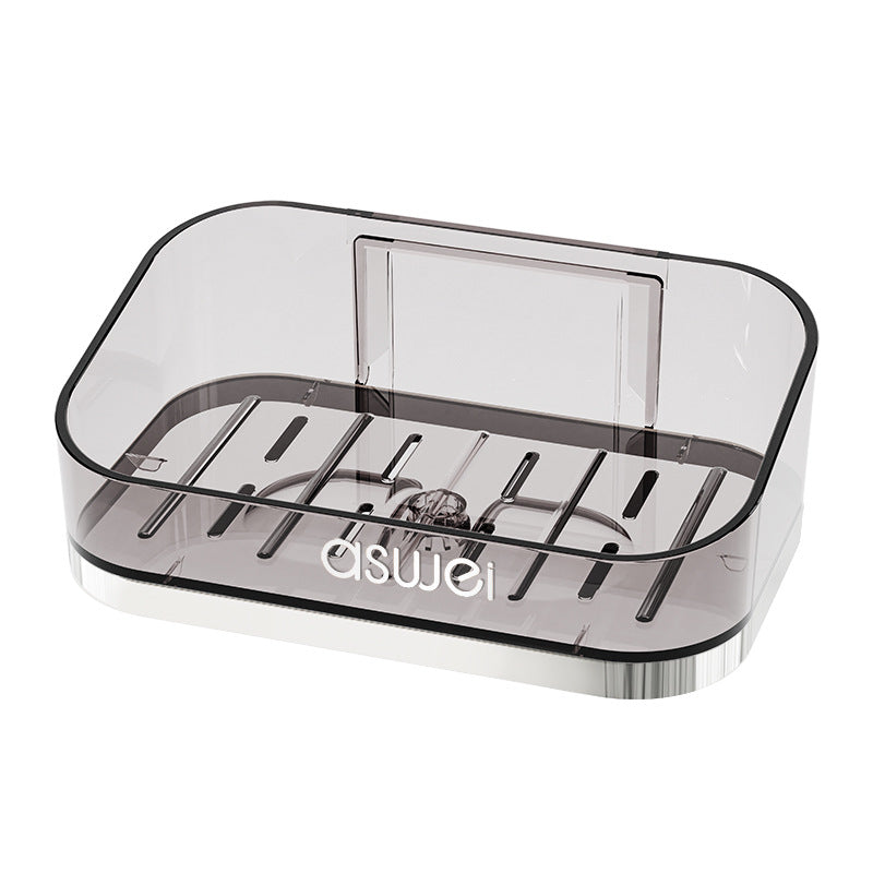 Household High-end Draining Soap Rack Soap Box Bathroom Bathroom Wall-mounted Double-layer Soap Box Non-perforated Storage Rack