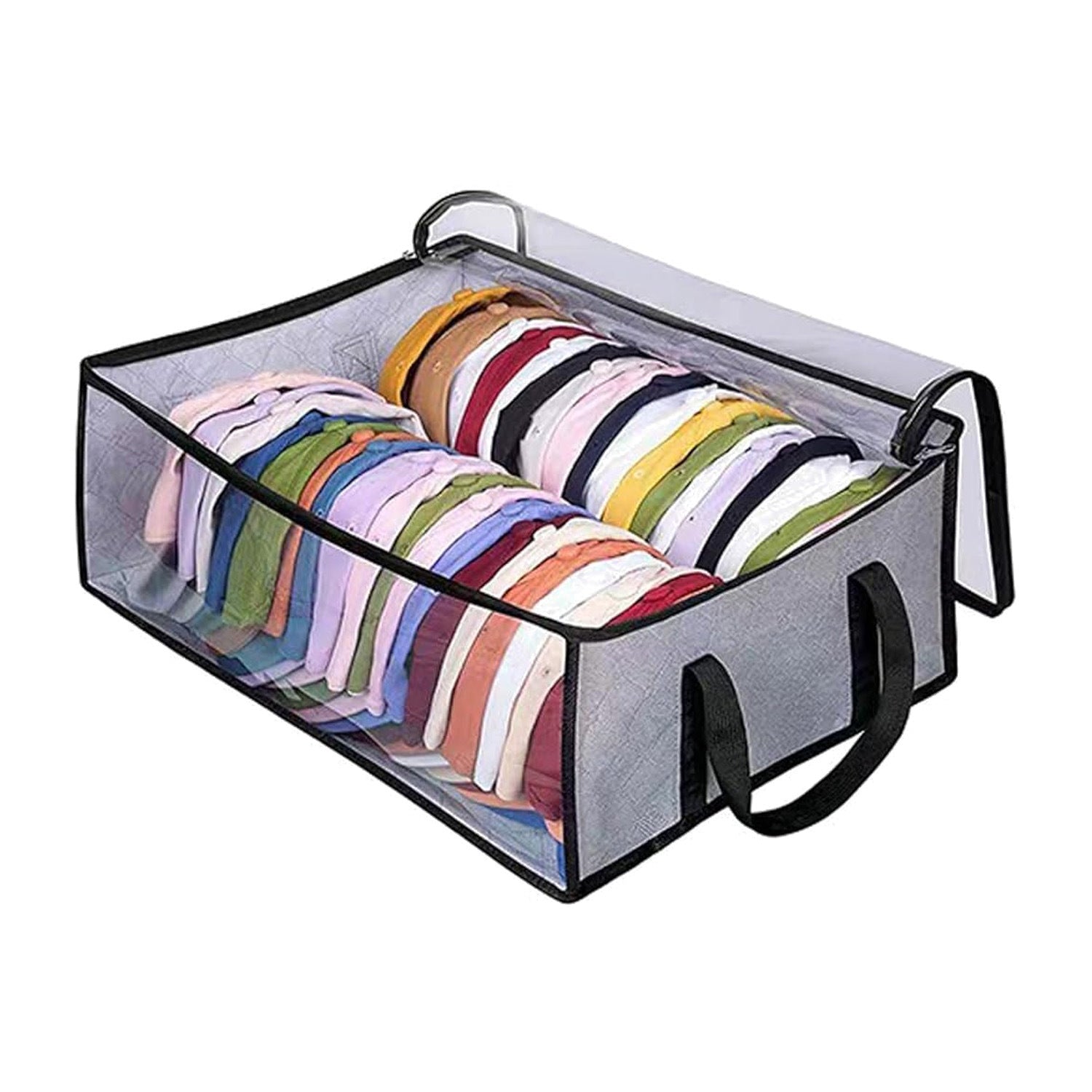 Amazon Large Window Transparent Storage Bag Portable Hat Clothes Foldable Storage Bag Storage Handbag Visual