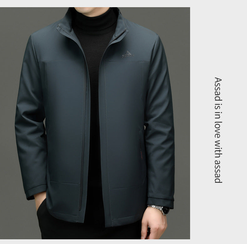 2024 Winter fleece-lined Thickened Cotton Coat Men's Middle-aged and Elderly Dad Hat with Removable Inner Liner Warm Cotton Coat