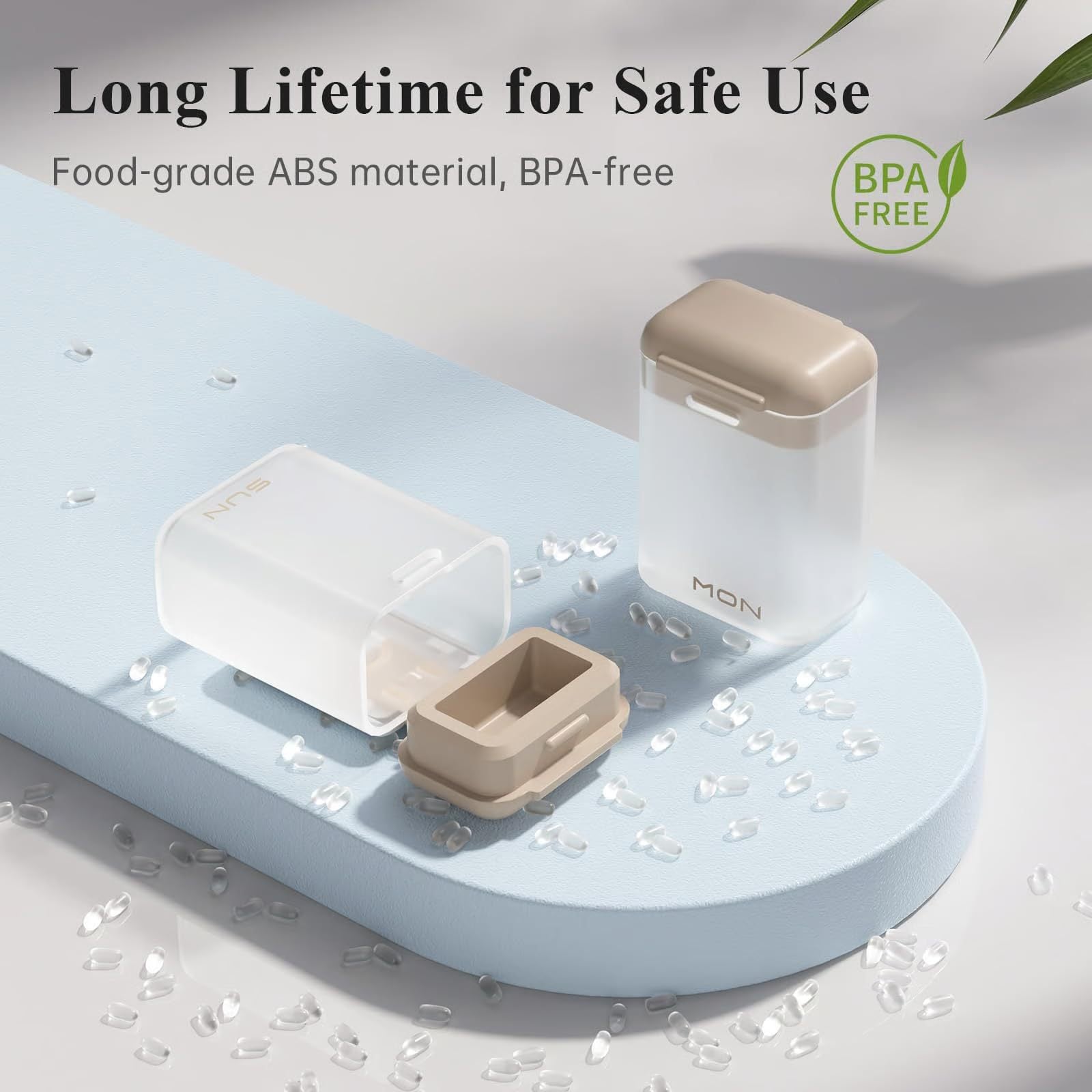 In-Stock Weekly Pill Organizer 1Timeaday Magnetic Pill Box Pill Storage Box Simple and Portable