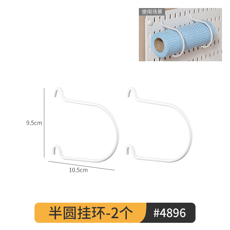 Extra-Large Perforated Board Self-Adhesive No-Drill Storage Rack Kitchen Wall Nail-Free Hanging Board Bathroom Wall Storage Organizer